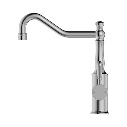 York Kitchen Mixer Hook Spout With Metal Lever Chrome