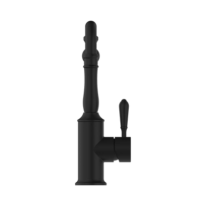 York Kitchen Mixer Hook Spout With Metal Lever Matte Black
