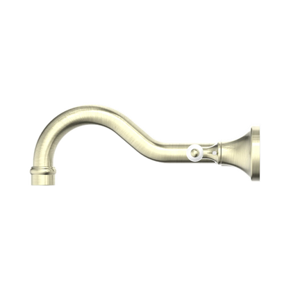 York Wall Basin Set With White Porcelain Lever Aged Brass
