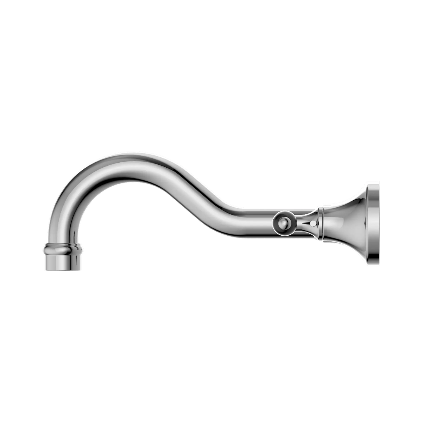 York Wall Basin Set With Black Porcelain Lever Chrome