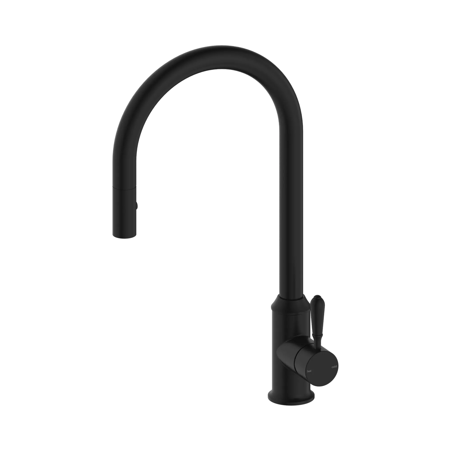 York Pull Out Sink Mixer With Vegie Spray Function With Metal Lever Matte Black
