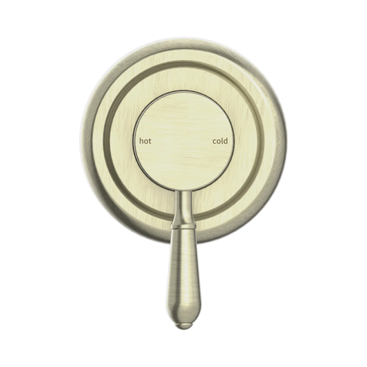 York Shower Mixer With Metal Lever Aged Brass
