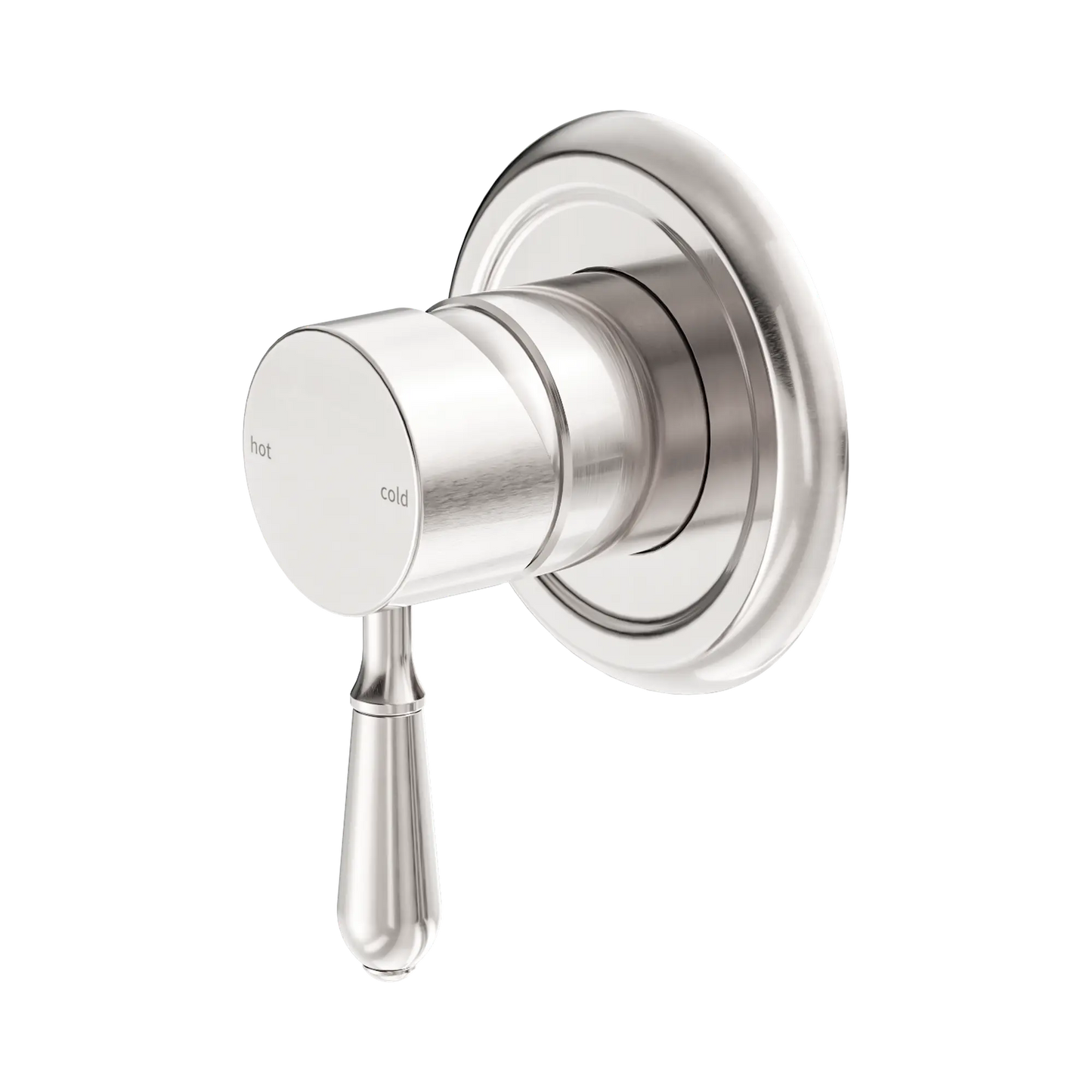 York Shower Mixer With Metal Lever Brushed Nickel