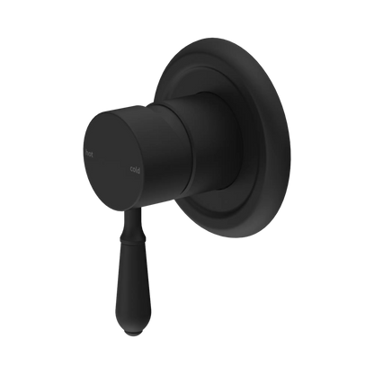 York Shower Mixer With Metal Lever Matte Black