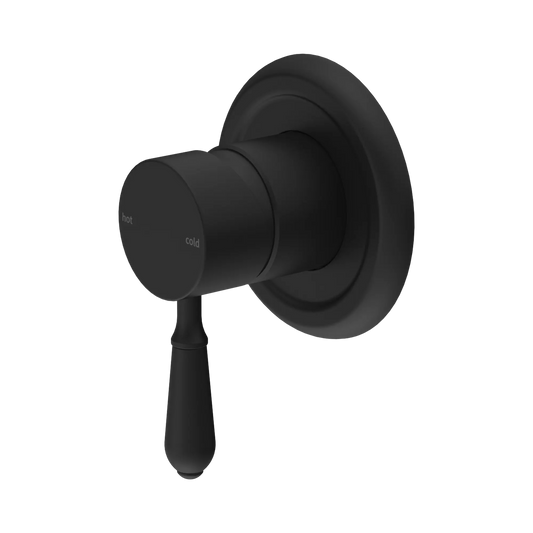 York Shower Mixer With Metal Lever Matte Black