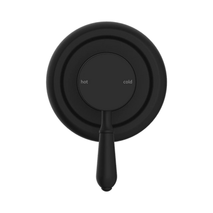 York Shower Mixer With Metal Lever Matte Black