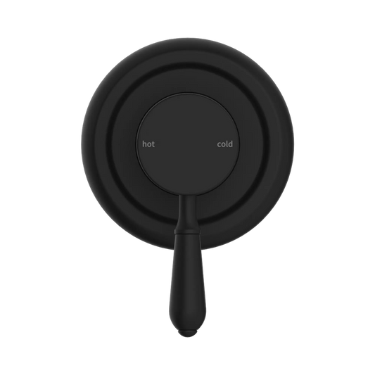 York Shower Mixer With Metal Lever Matte Black