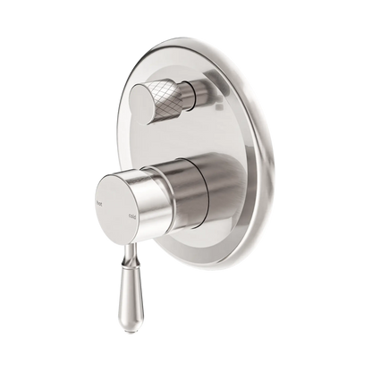 York Shower Mixer With Diverter With Metal Lever Brushed Nickel