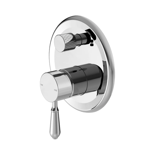 York Shower Mixer With Diverter With Metal Lever Chrome