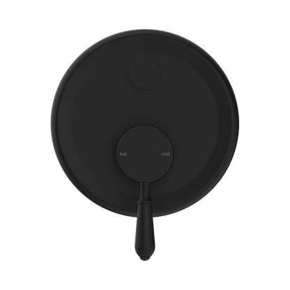 York Shower Mixer With Diverter With Metal Lever Matte Black