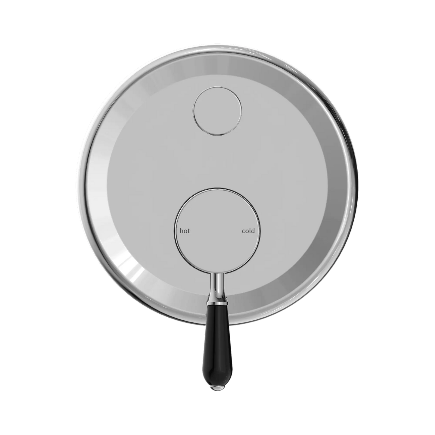 York Shower Mixer With Diverter With Black Porcelain Lever Chrome