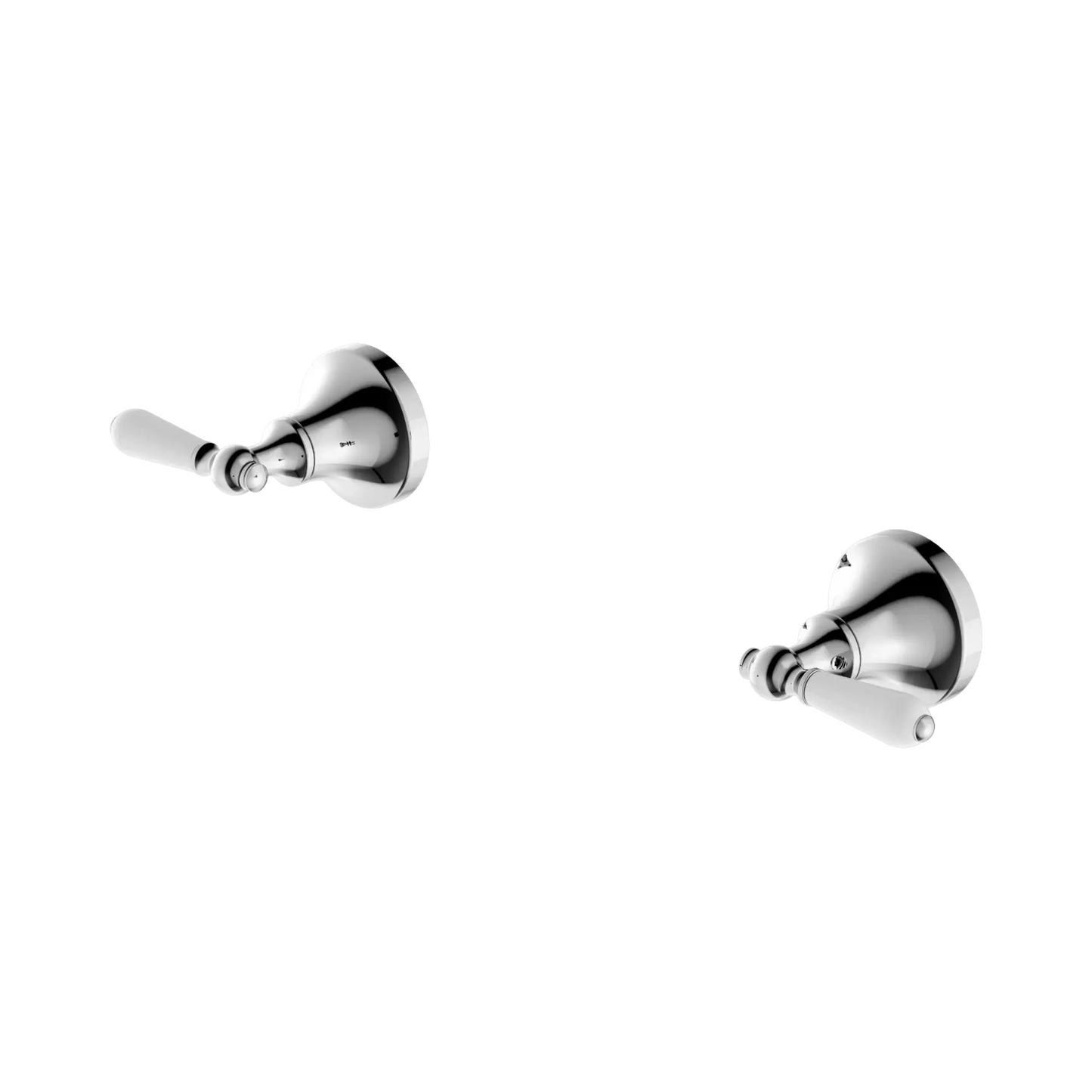 York Wall Top Assemblies With White Porcelain Lever Chrome