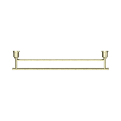 York Double Towel Rail 600mm Aged Brass