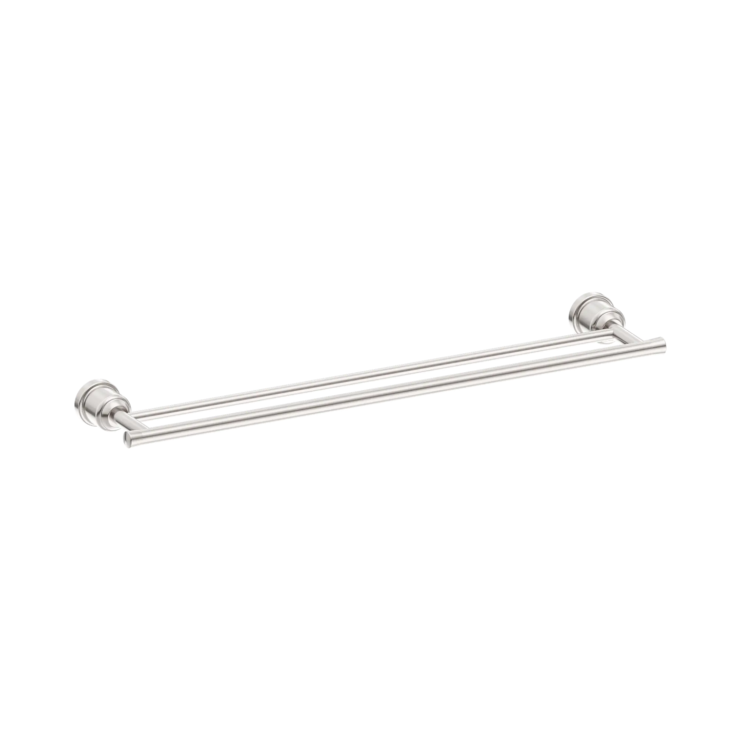 York Double Towel Rail 600mm Brushed Nickel