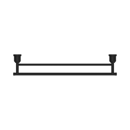 York Double Towel Rail 600mm Matte Black