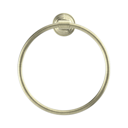 York Towel Ring Aged Brass