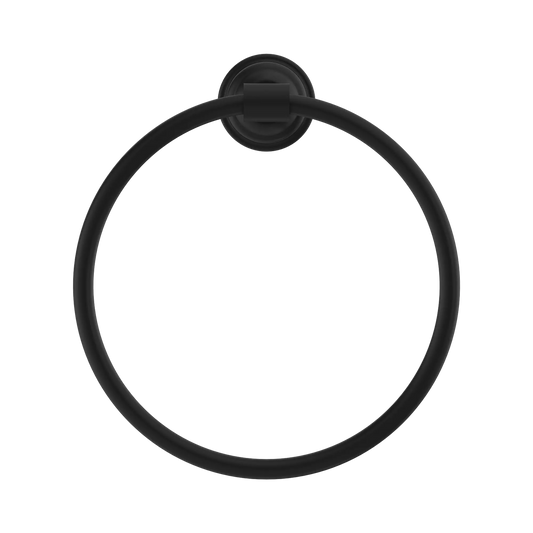 York Towel Ring Matte Black