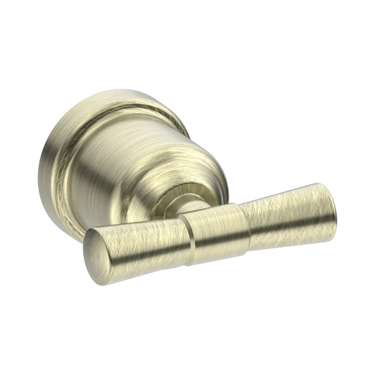 York Robe Hook Aged Brass