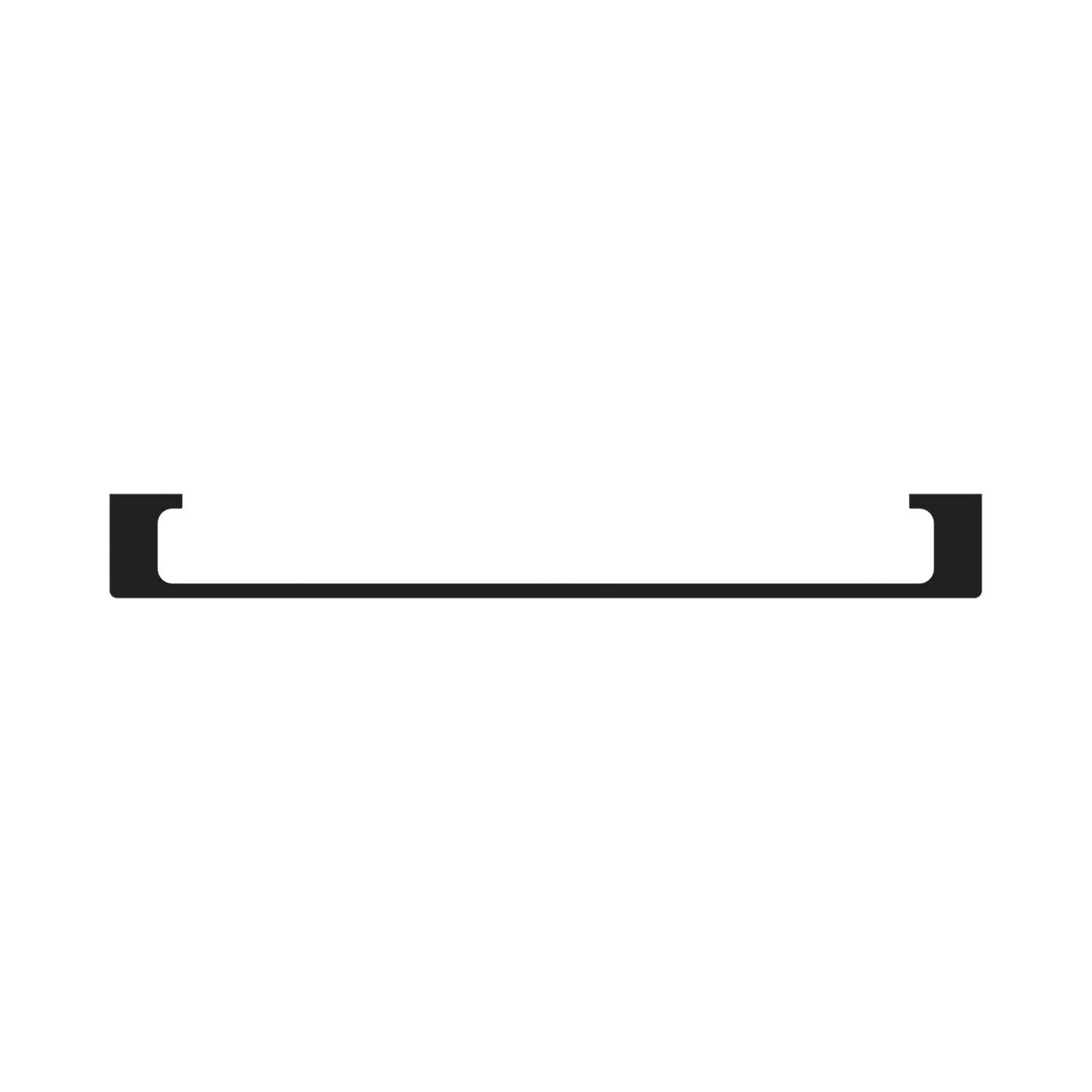 Pearl Single Towel Rail 600mm Matte Black
