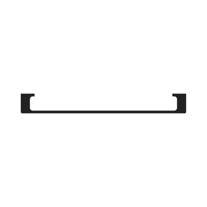Pearl Single Towel Rail 600mm Matte Black