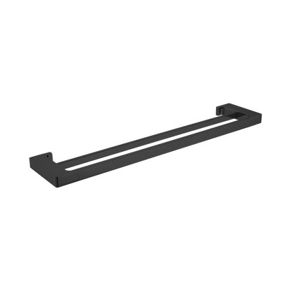 Pearl Double Towel Rail 600mm Matte Black