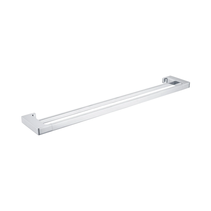 Pearl Double Towel Rail 800mm Chrome