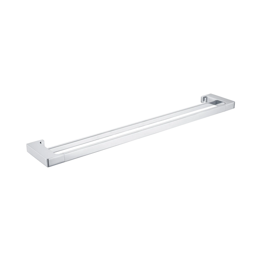 Pearl Double Towel Rail 800mm Chrome