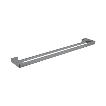 Pearl Double Towel Rail 800mm Gun Metal