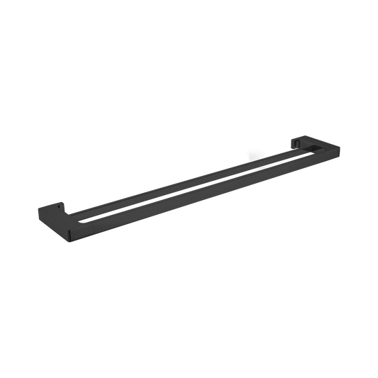 Pearl Double Towel Rail 800mm Matte Black