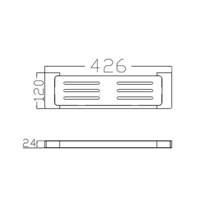 Pearl Metal Shower Shelf Chrome