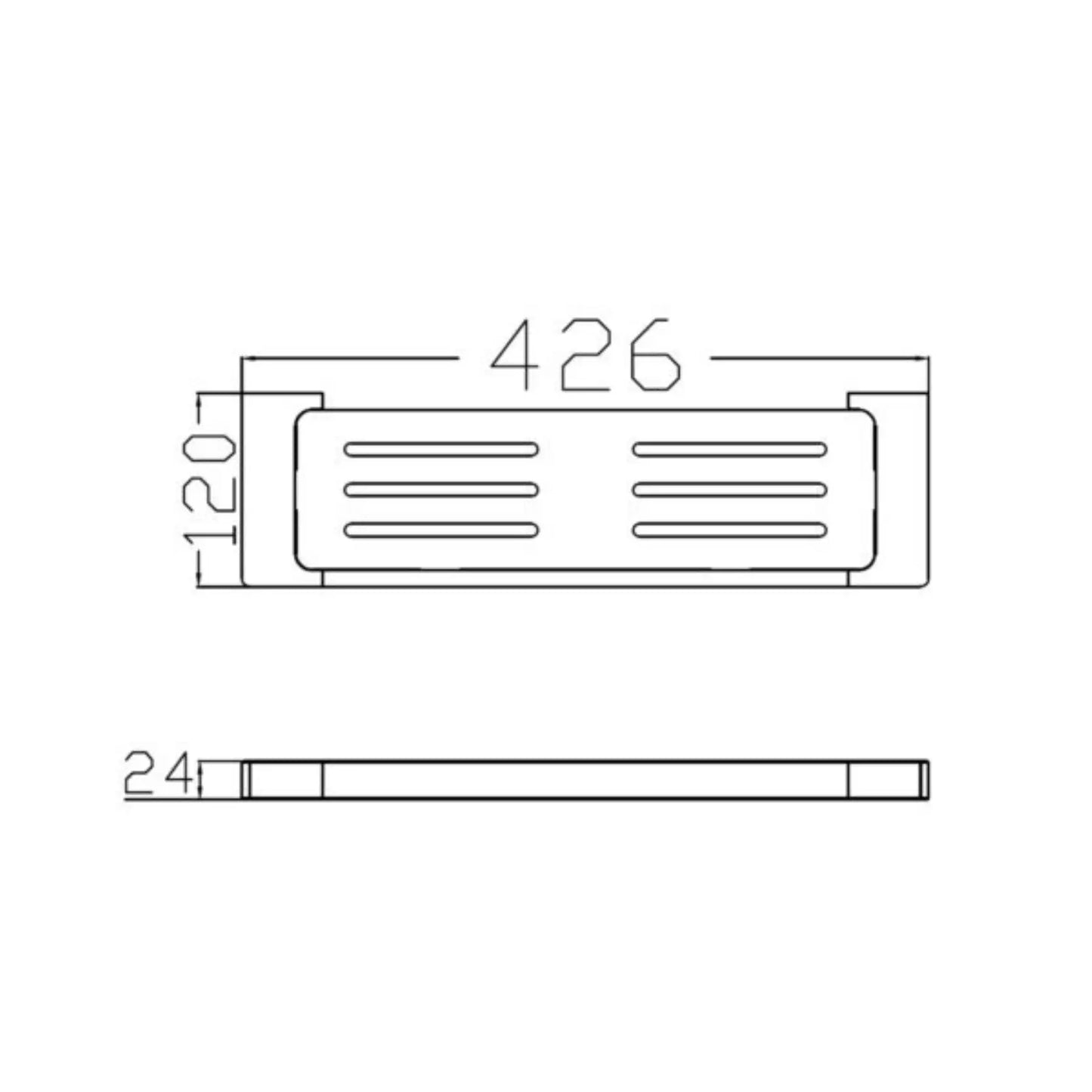 Pearl Metal Shower Shelf Matte Black