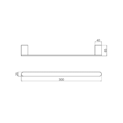 Bianca Hand Towel Rail Brushed Nickel
