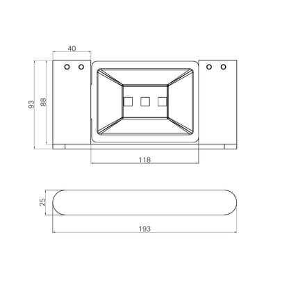 Bianca Soap Dish Holder Matte Black