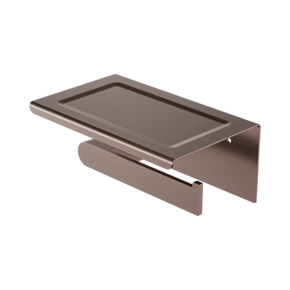 Bianca Toilet Roll Holder With Phone Holder Brushed Bronze