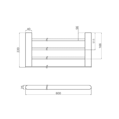 Bianca Towel Rack Gun Metal
