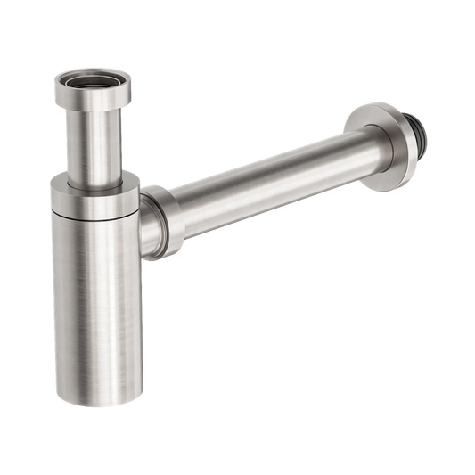 40mm Round Bottle Trap Brushed Nickel