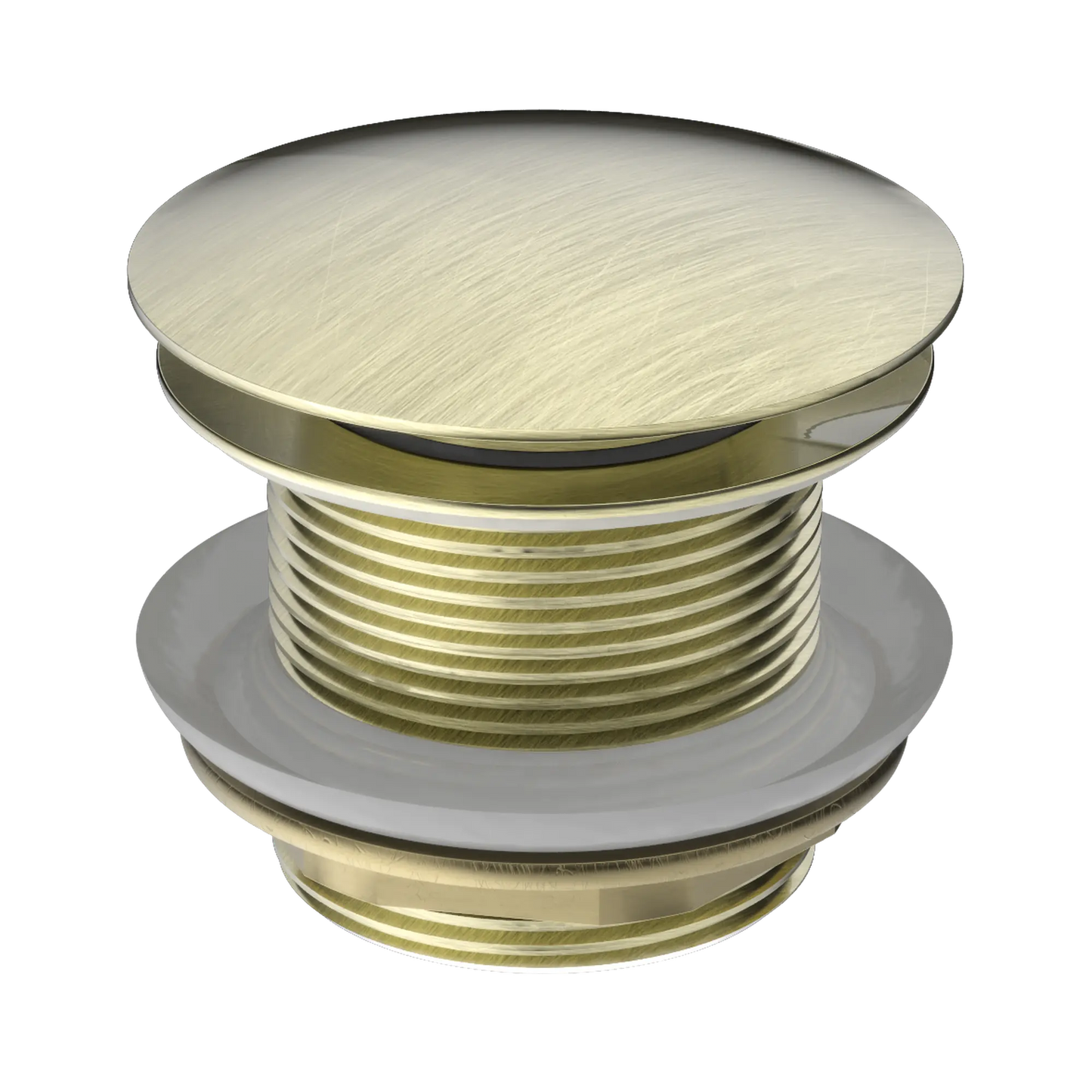 40mm Bath Pop-Up Plug With Removable Waste No Overflow Aged Brass