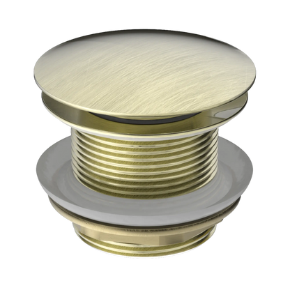 40mm Bath Pop-Up Plug With Removable Waste No Overflow Aged Brass