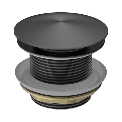 40mm Bath Pop-Up Plug With Removable Waste No Overflow Gun Metal