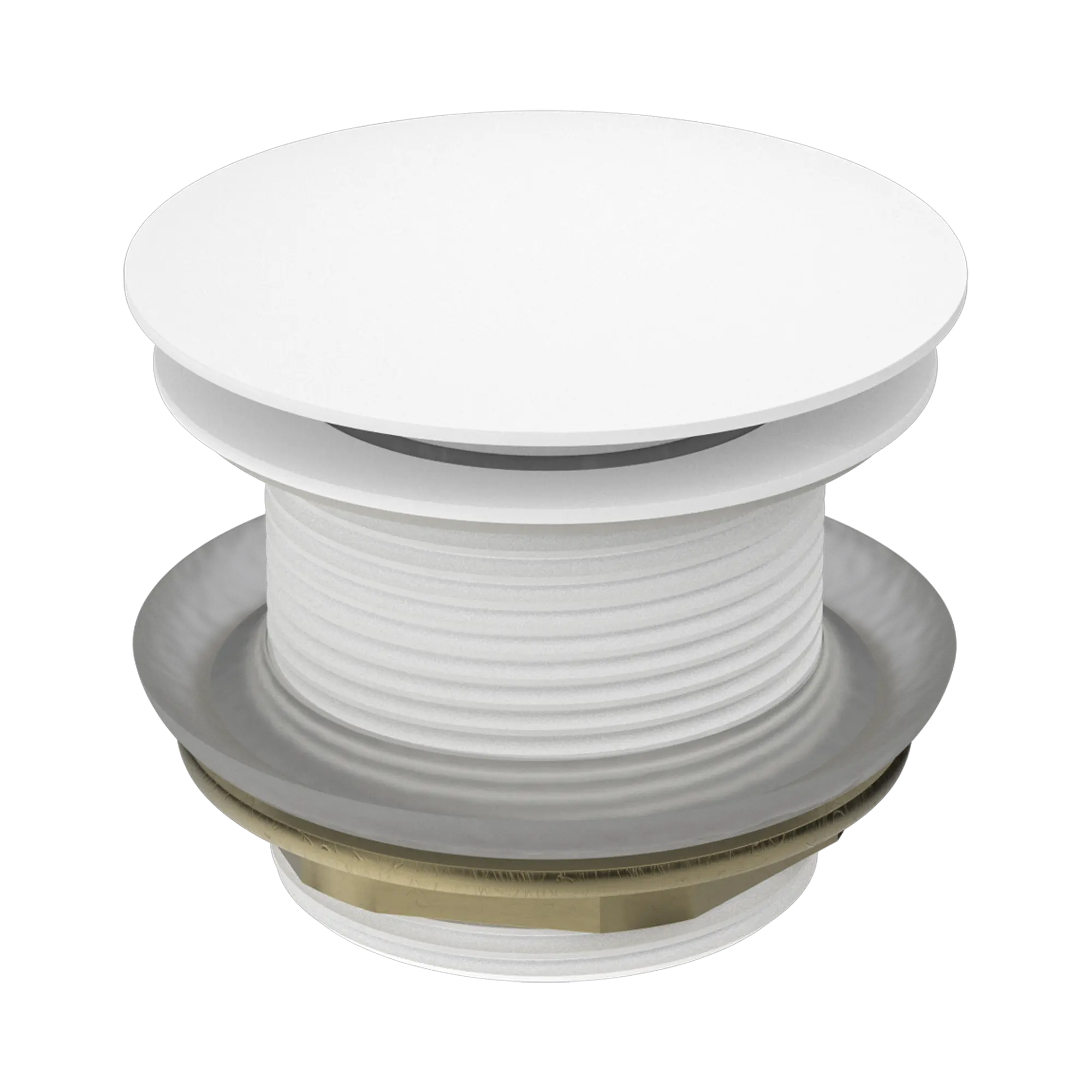 40mm Bath Pop-Up Plug With Removable Waste No Overflow Matte White ...