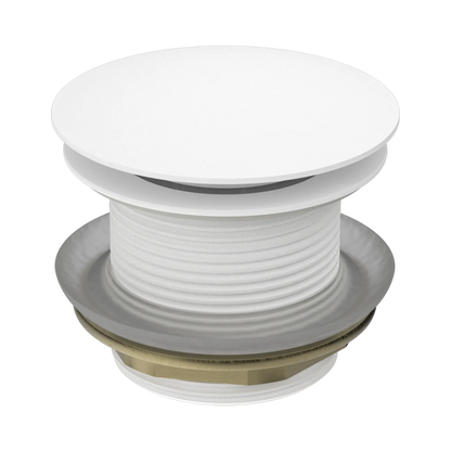 40mm Bath Pop-Up Plug With Removable Waste No Overflow Matte White