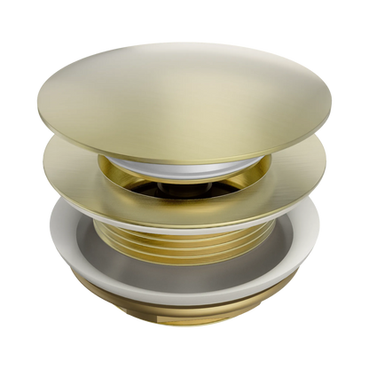 Short Pop Up Bath Waste 40mm Brushed Gold