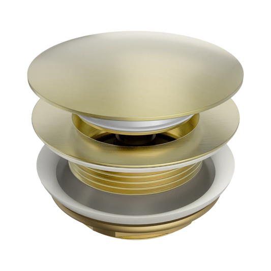 Short Pop Up Bath Waste 40mm Brushed Gold