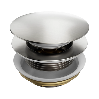 Short Pop Up Bath Waste 40mm Brushed Nickel