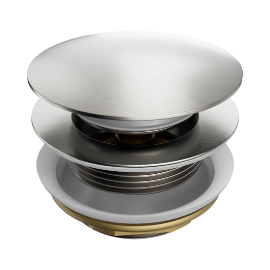 Short Pop Up Bath Waste 40mm Brushed Nickel
