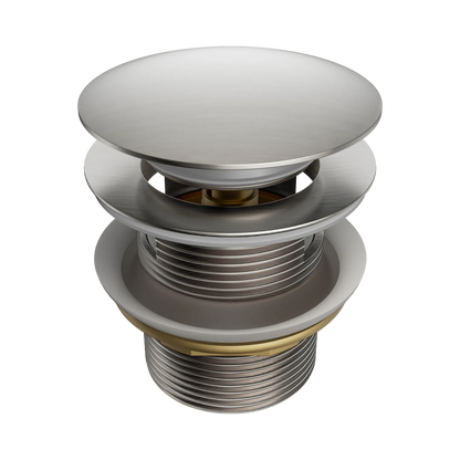 Pop Up Bath Waste 40mm With Overflow Brushed Nickel