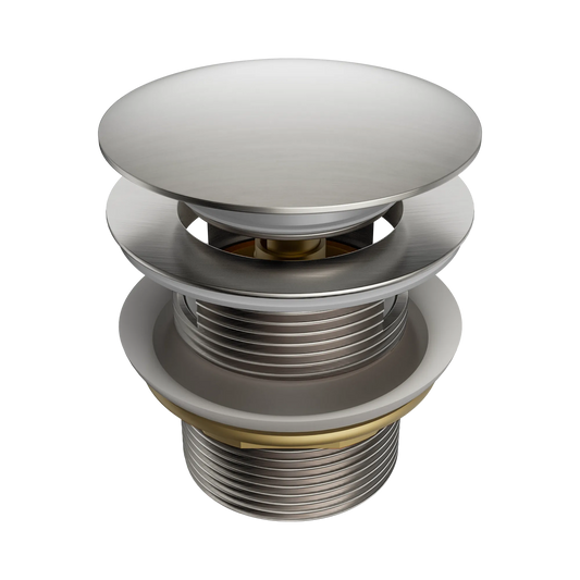 Pop Up Bath Waste 40mm With Overflow Brushed Nickel