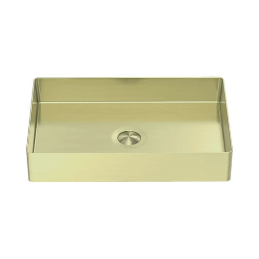 Opal Rectangle Stainless Steel Basin Brushed Gold