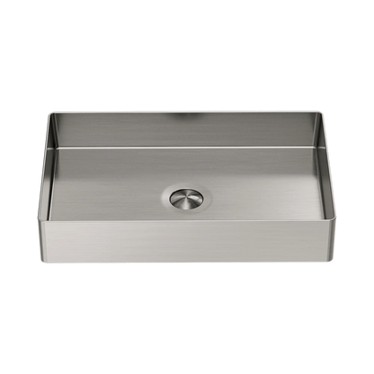 Opal Rectangle Stainless Steel Basin Brushed Nickel