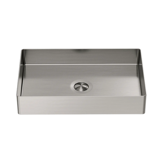 Opal Rectangle Stainless Steel Basin Brushed Nickel